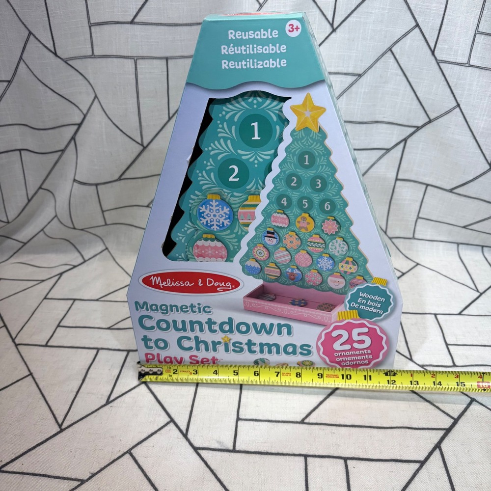 Melissa & Doug Countdown to Christmas Play‎ Set Kids OS Pink New Magnetic Wooden - Picture 2 of 7